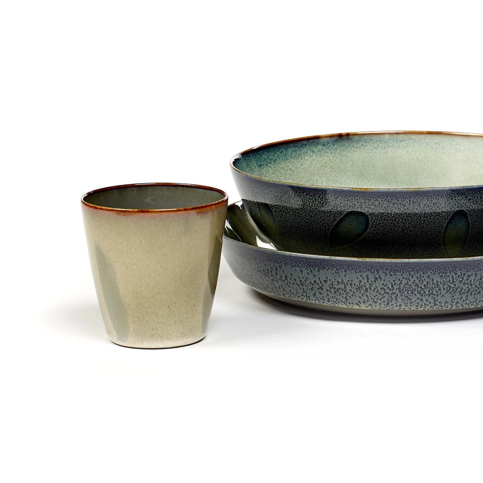 Terres de Rêves cup S, misty grey-smokey blue Serax