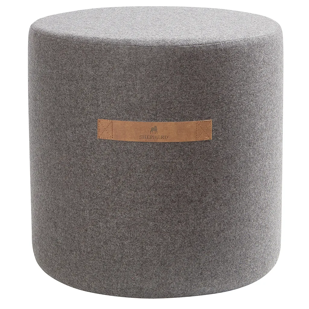 Shepherd sit pouf Sara 40 cm, granite Shepherd of Sweden