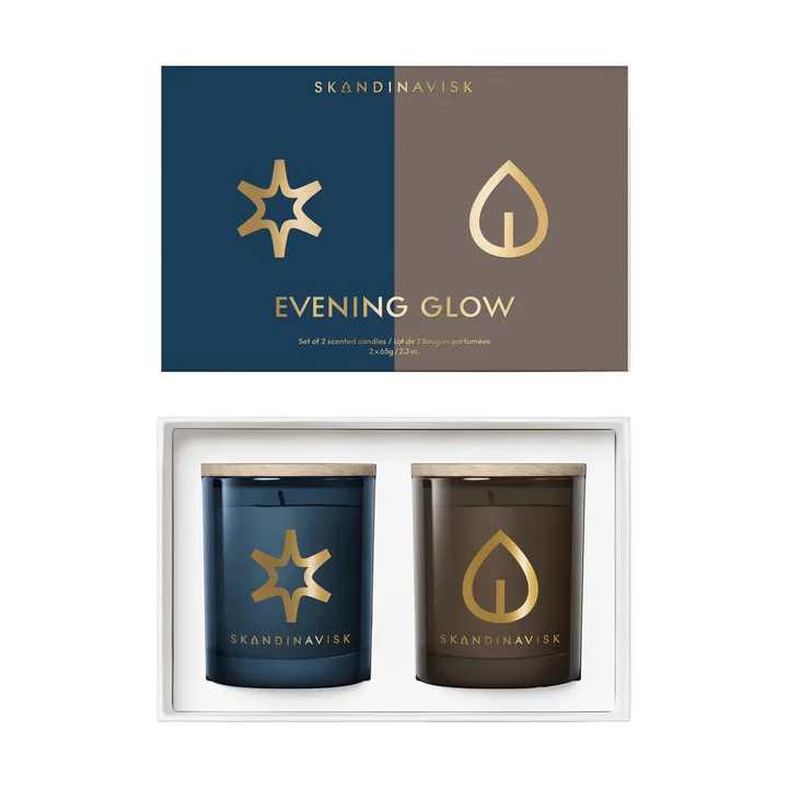 Evening Glow scented candle gift set 2 pieces - 65 g - Skandinavisk