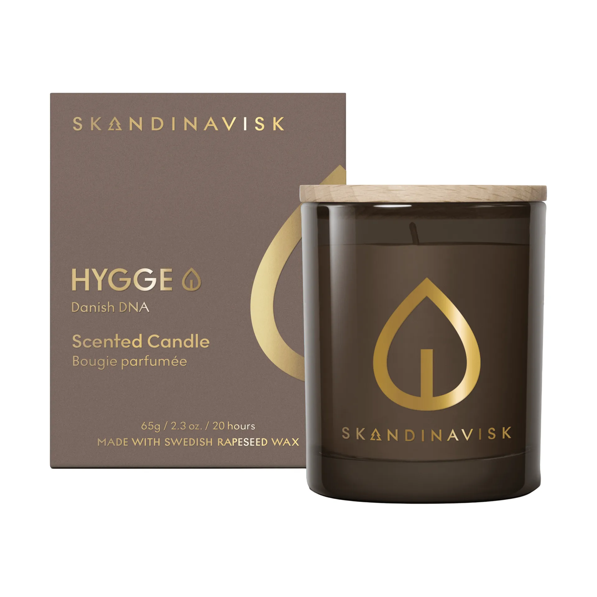 Hygge Gold Symbol scented candle, 65 g Skandinavisk