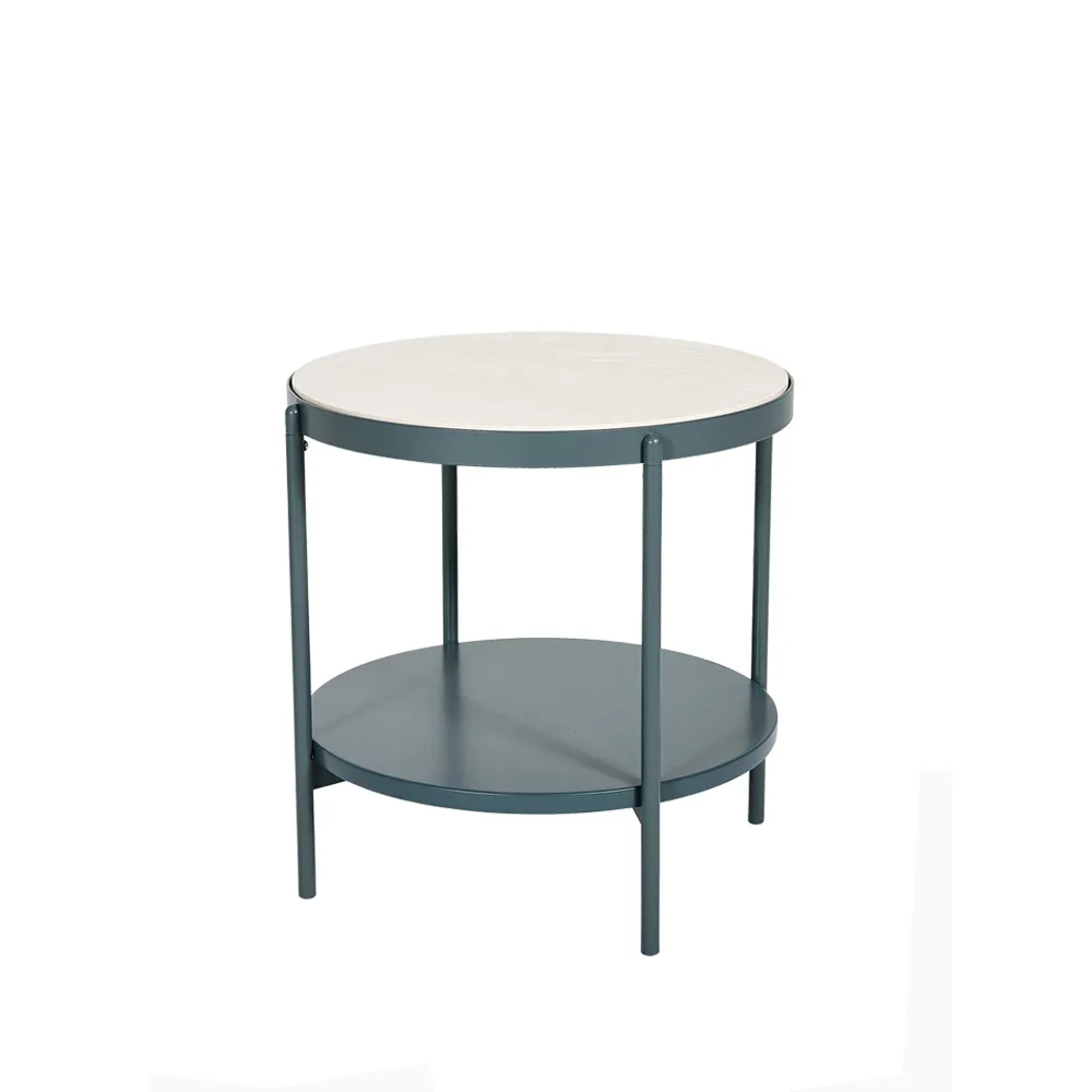 Lene side table, Grey, low, white pigmented ash veneer SMD Design