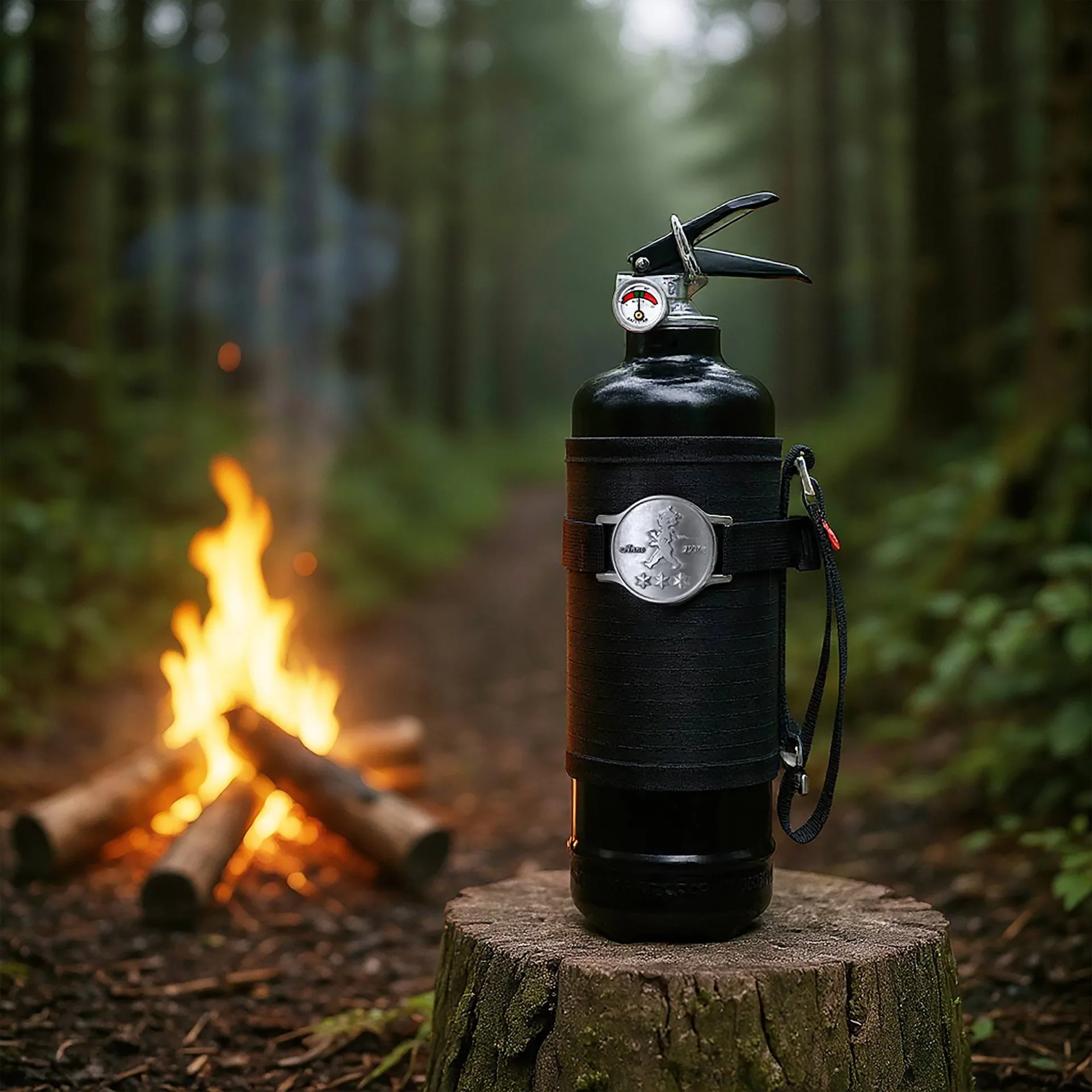 Solstickan fire extinguisher 1 kg, Outdoor edition, Black Solstickan Design