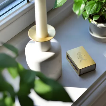 Solstickan matchbox holder - Brass, small 3.5x5.6x1.8 cm - Solstickan Design
