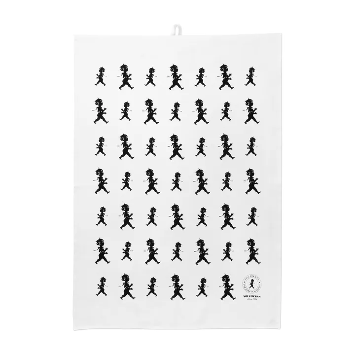 Solstickan tea towel 50x70 cm - White-black - Solstickan Design