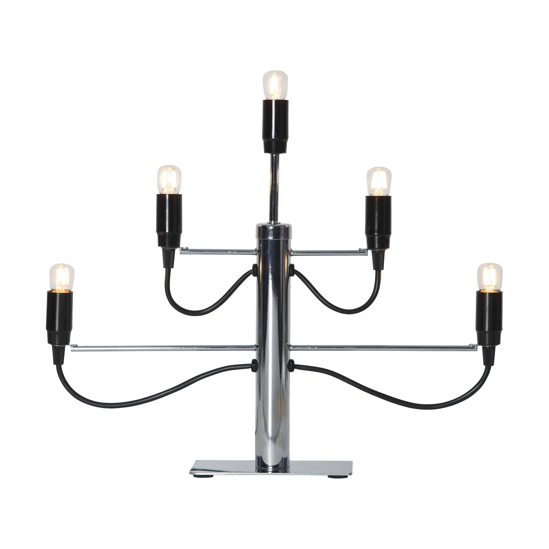 Milano 5 candlestick 46 cm 2-pack - Chrome Star Trading