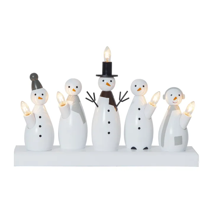 Snowman advent candle - White - Star Trading