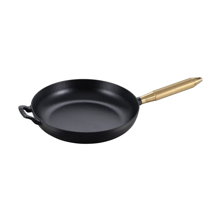 Buster & Punch cast iron frying pan black Ø28 cm - Brass handle - STAUB