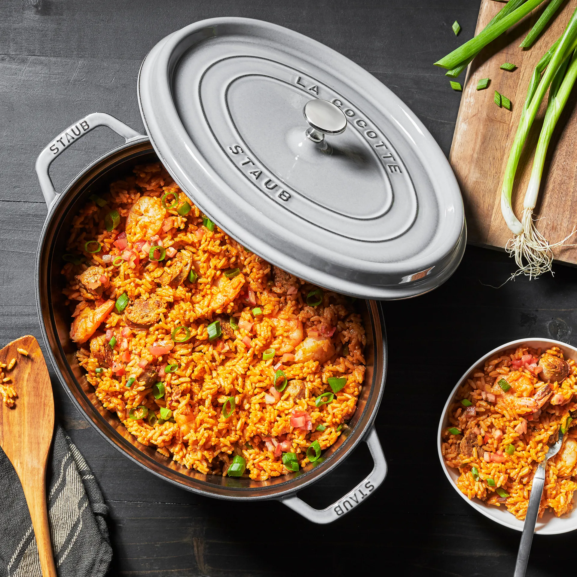 Staub La Cocotte oval cast iron pot 5.5 L, Graphite gray STAUB