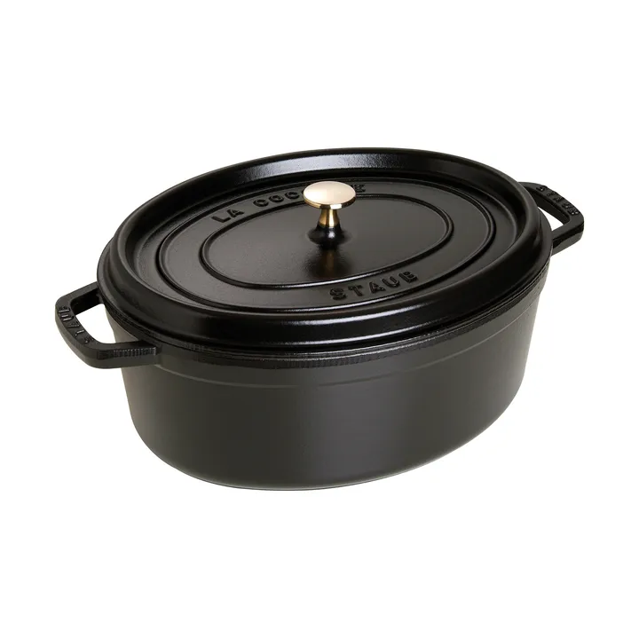 Staub La Cocotte oval cast iron pot 6.7 L - Black - STAUB