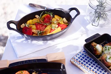 Staub oval baking dish cast iron 15 cm - Graphite gray - STAUB