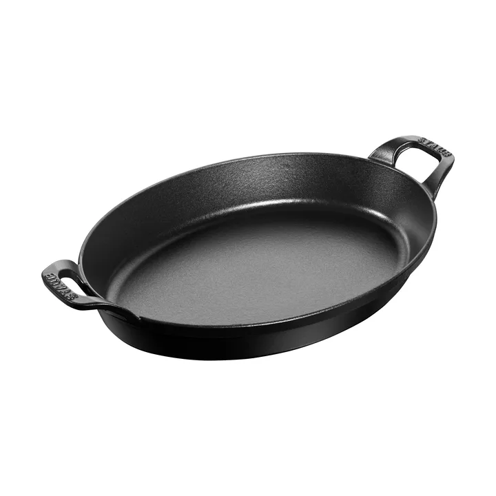 Staub oval cast iron baking dish 32 cm - Black - STAUB