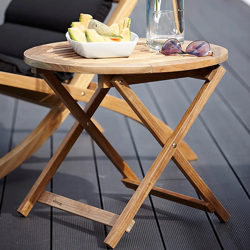 Alnö side table, Teak Stockamöllan