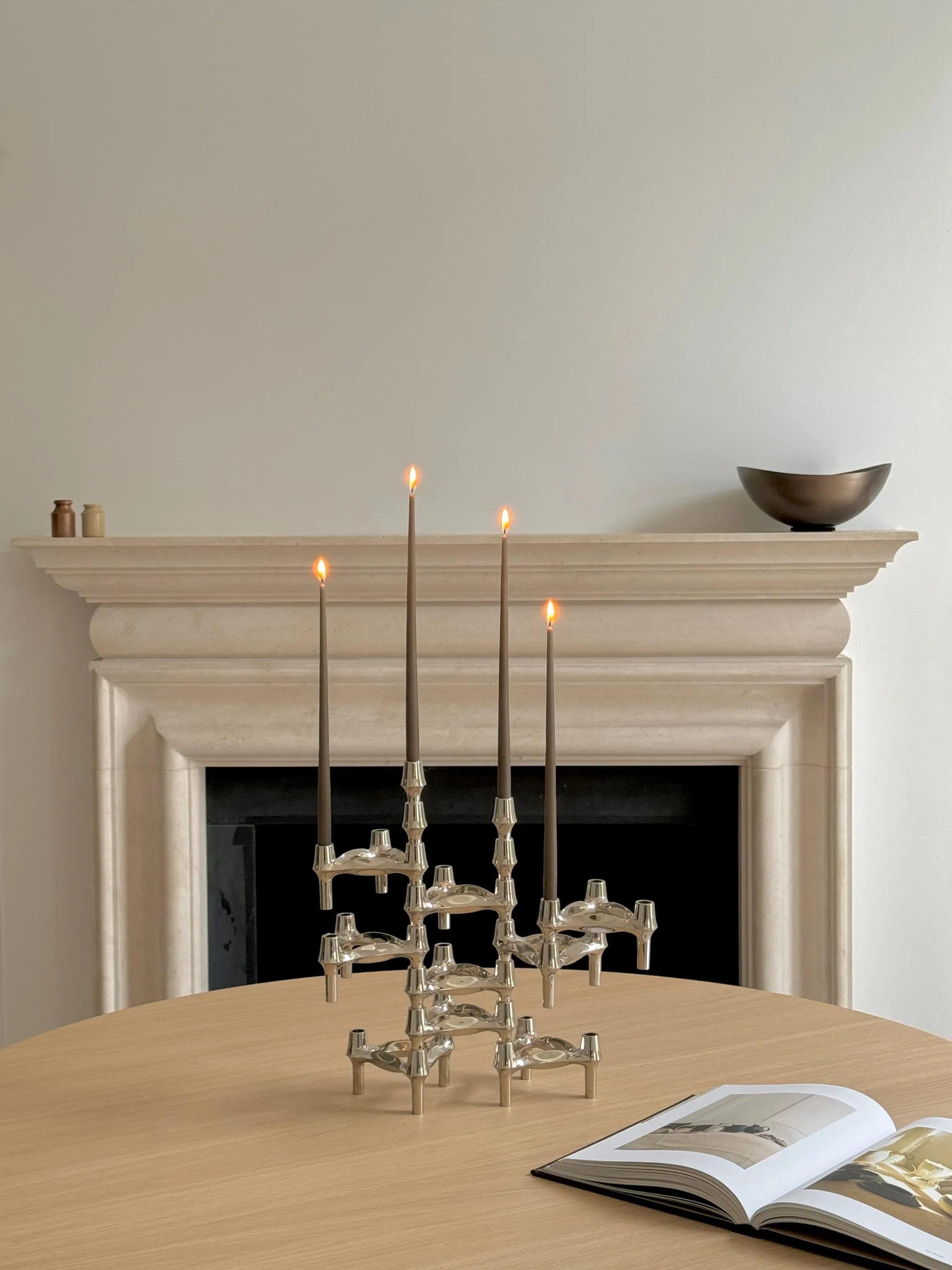 STOFF Nagel BMF candle holder 3-pack, Chrome STOFF Nagel