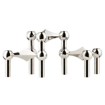 STOFF Nagel candle sticks 3-pack - chromium - STOFF Nagel