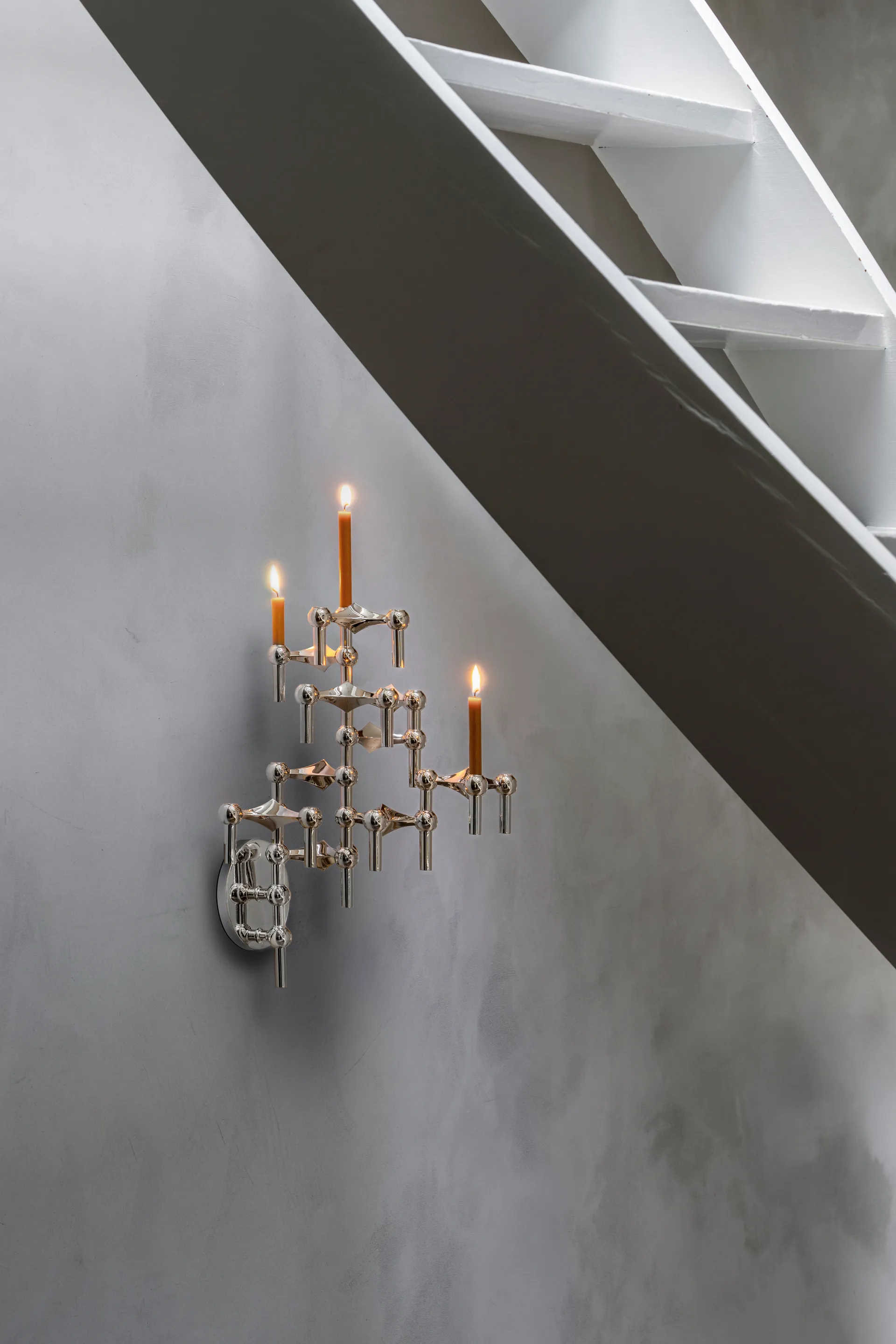 STOFF Nagel candlestick 2 pieces - Chrome STOFF Nagel