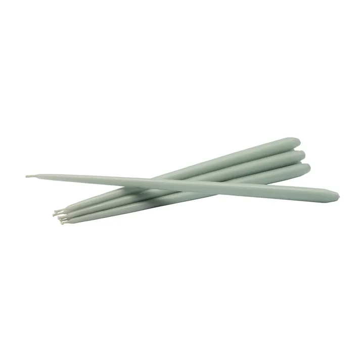 STOFF Nagel tapered candle by ester & erik 6-pack - Dusty mint - STOFF Nagel