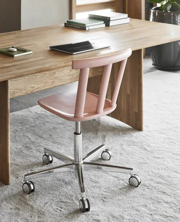 Alt chair swivel base upholstered seat birch - Vidar 4, 633 pink-mauve 27 - Stolab