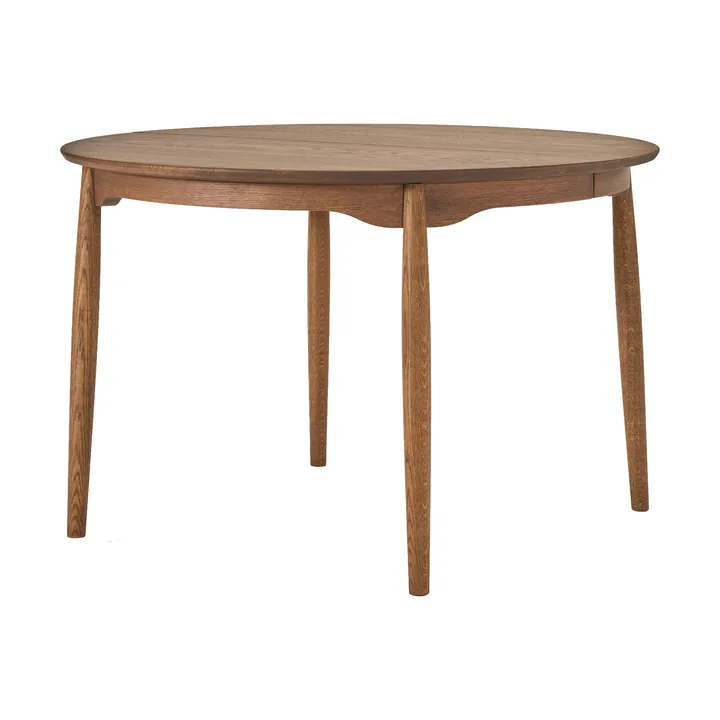 Carl extendable dining table - Chocolat brown oil Special Edition (oak), Ø115 cm - Stolab