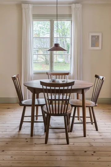 Carl extendable dining table - Chocolat brown oil Special Edition (oak), Ø115 cm - Stolab