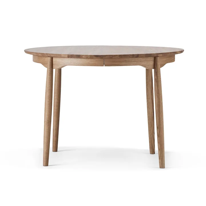 Carl extendable dining table - Natural oiled oak, Ø115 cm - Stolab