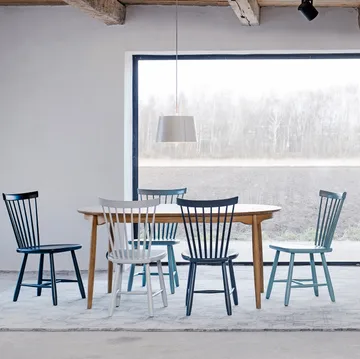 Carl extendable dining table - Natural oiled oak, Ø115 cm - Stolab