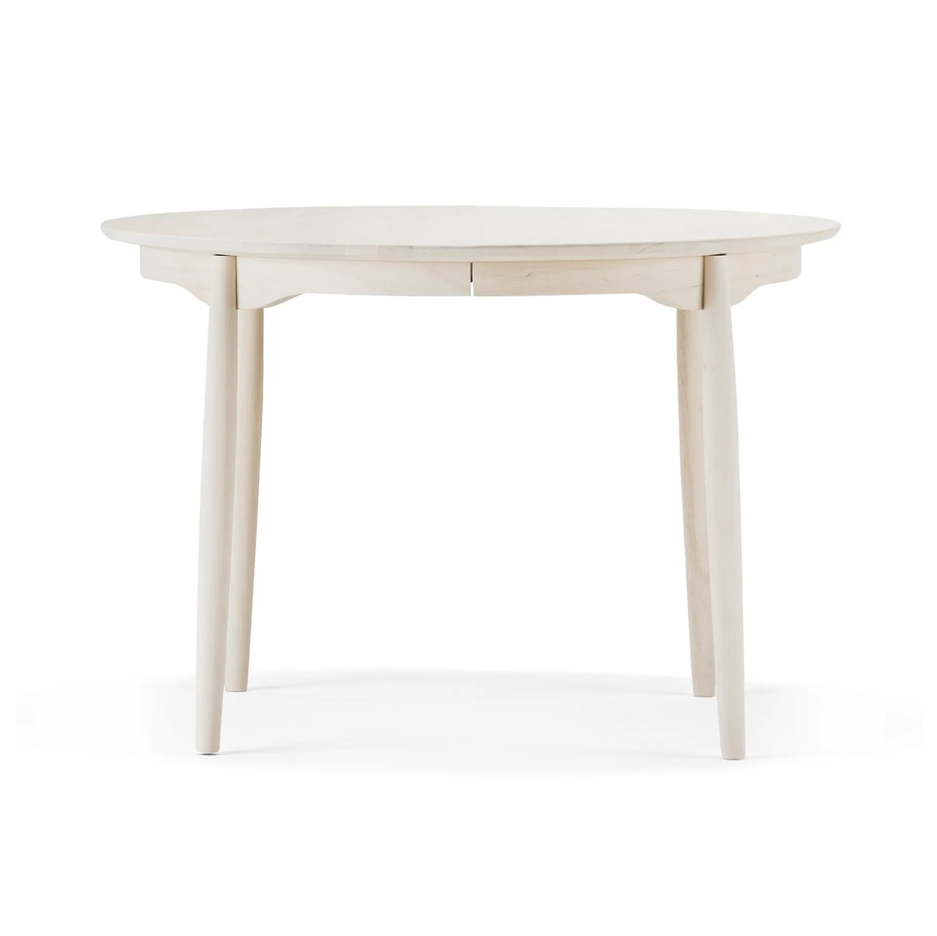 Carl extendable dining table, White-oiled birch, Ø115 cm Stolab
