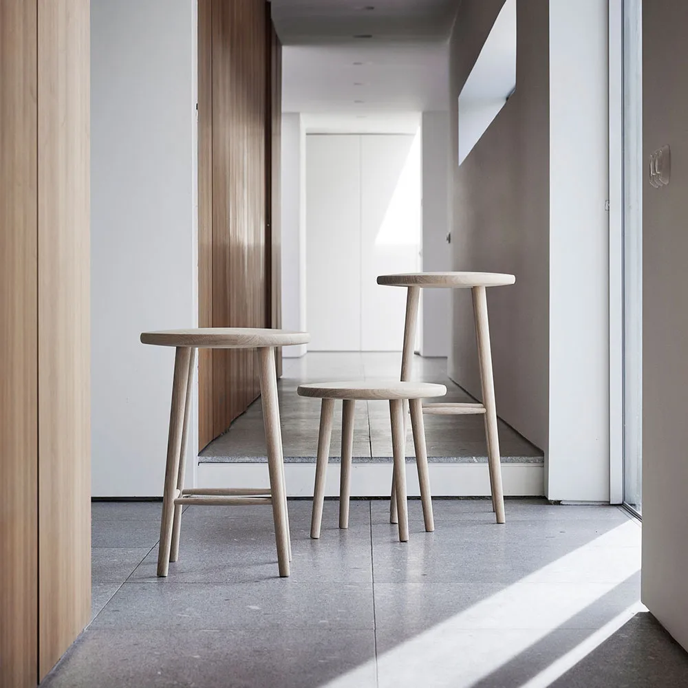Miss Button bar stool, Oak natural oil. high Stolab