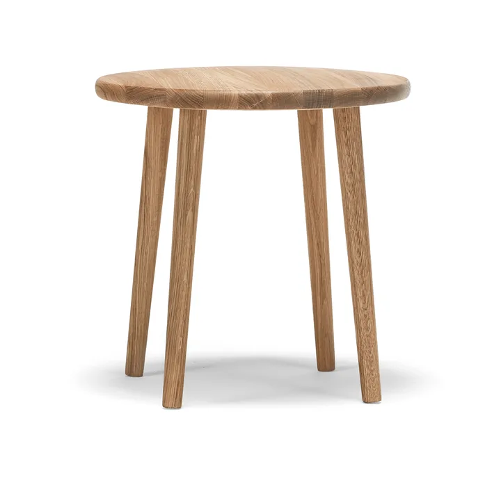 Miss Button round stool - Oak natural oil. low, Ø44x45 cm - Stolab