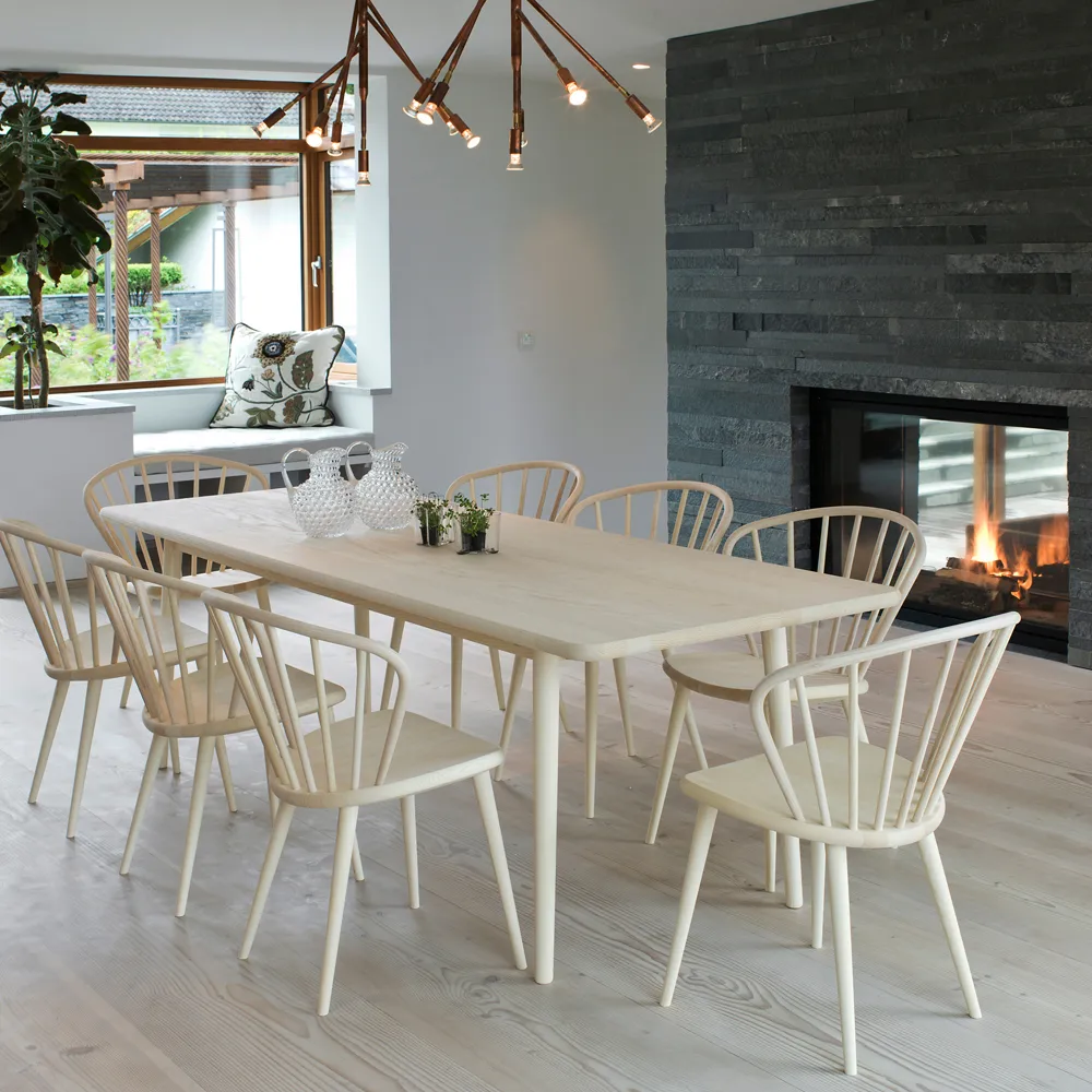 Miss Holly dining table. 175x100 cm, Oak white oiled Stolab