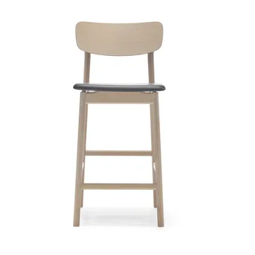 Prima Vista bar stool - Elmosoft black and white oil oak stand - Stolab