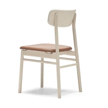 Prima Vista chair - Elmosoft leather 43807 cognac-birch light matte finish - Stolab