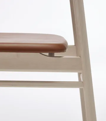 Prima Vista chair - Elmosoft leather 43807 cognac-birch light matte finish - Stolab