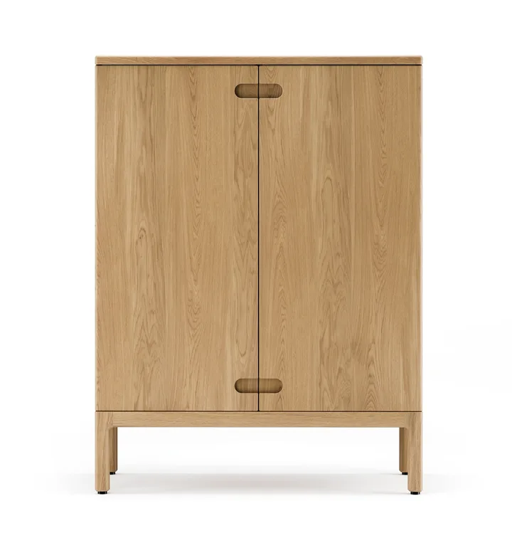 Prio cabinet high - Oak natural oil. wooden door - Stolab