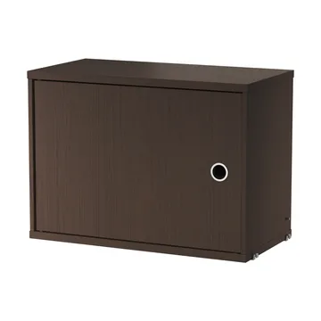 String cabinet with door - Dark oak, 58x30 cm - String