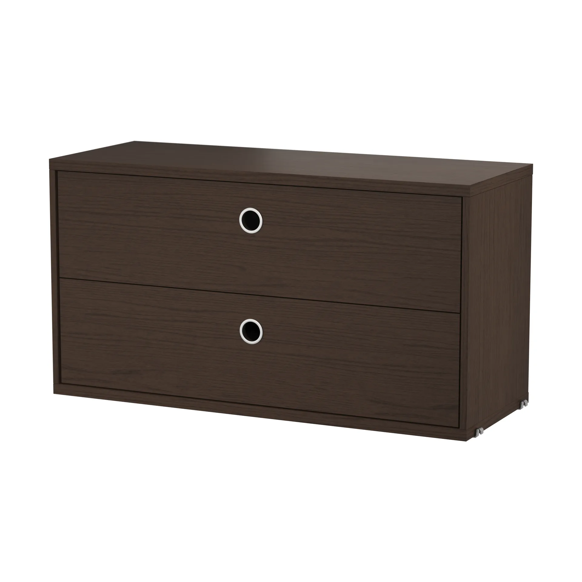 String cabinet with drawers, Dark oak, 78x30 cm String