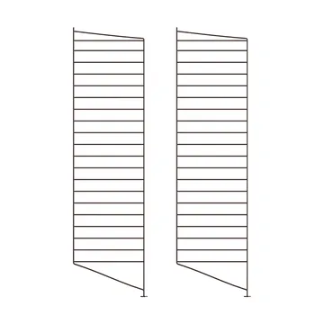 String floor panels - Dark brown, 115x30 cm, 2-pack - String