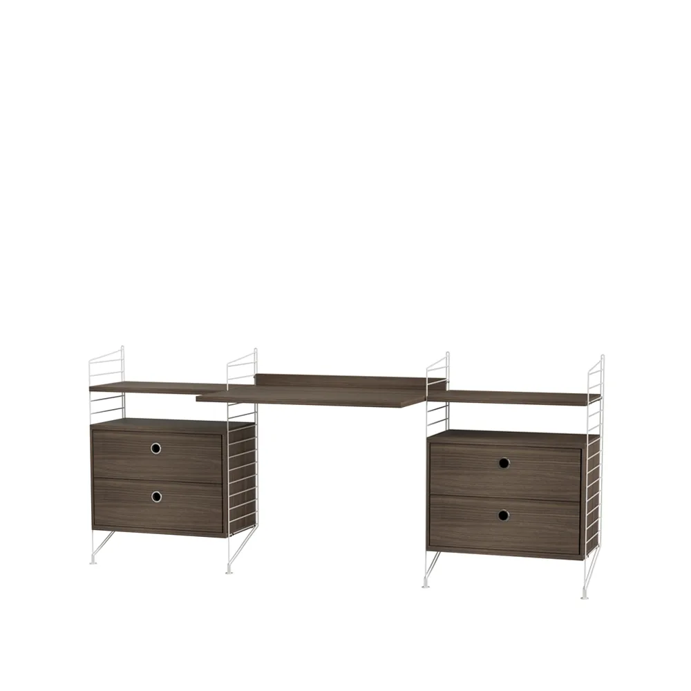 String office walnut & white - Combination C String