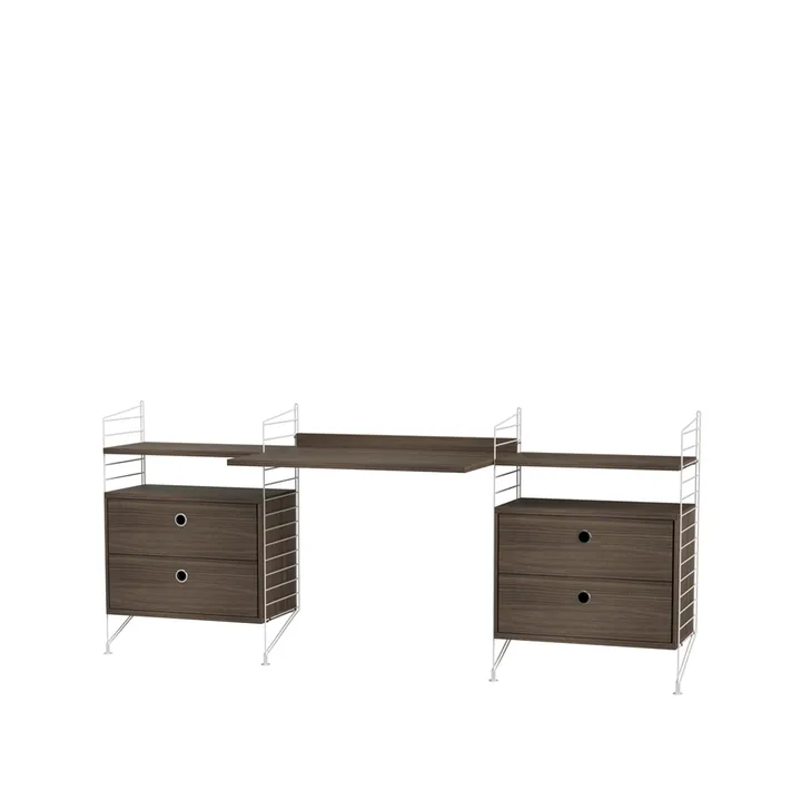 String office walnut & white - Combination C - String
