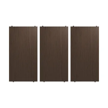 String shelf - Dark oak, 58x30 cm, 3-pack - String