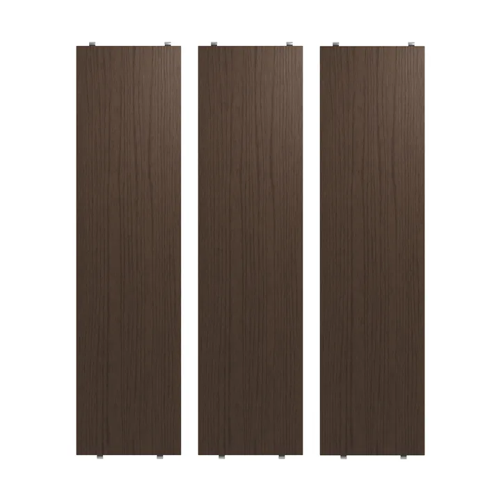 String shelf - Dark oak, 78x20 cm, 3-pack - String