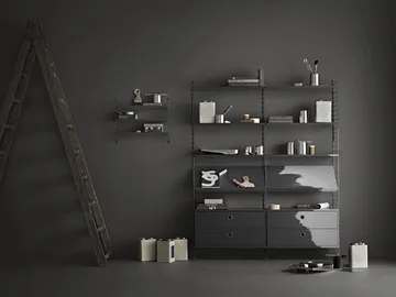 String wall panels - Dark grey, 50x20 cm, 1-pack - String