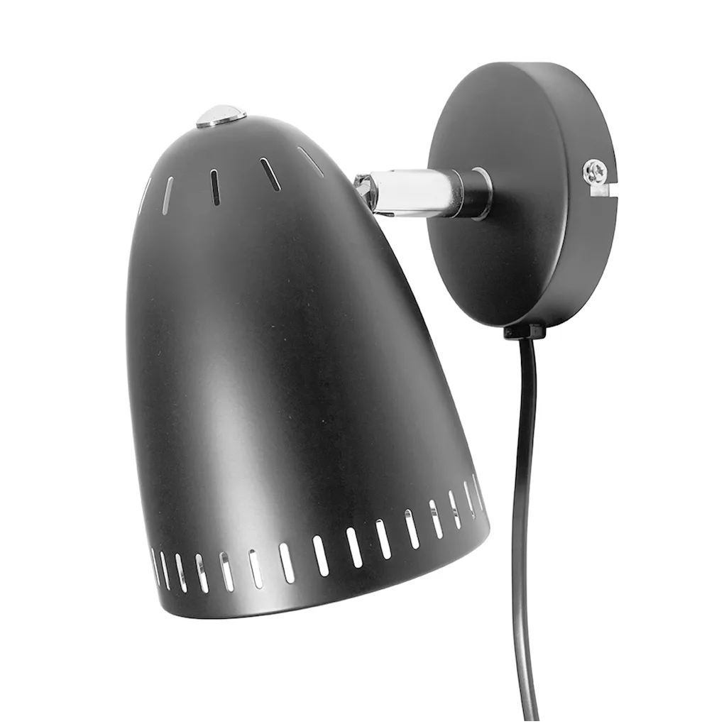 Dynamo wall lamp short arm, matte almost black (black) Superliving