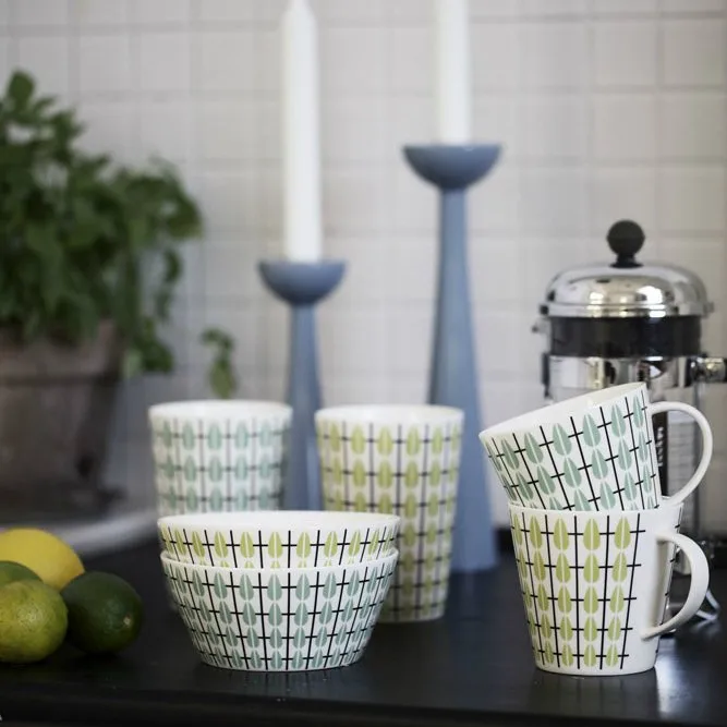 Olivia mug, white-lime Superliving