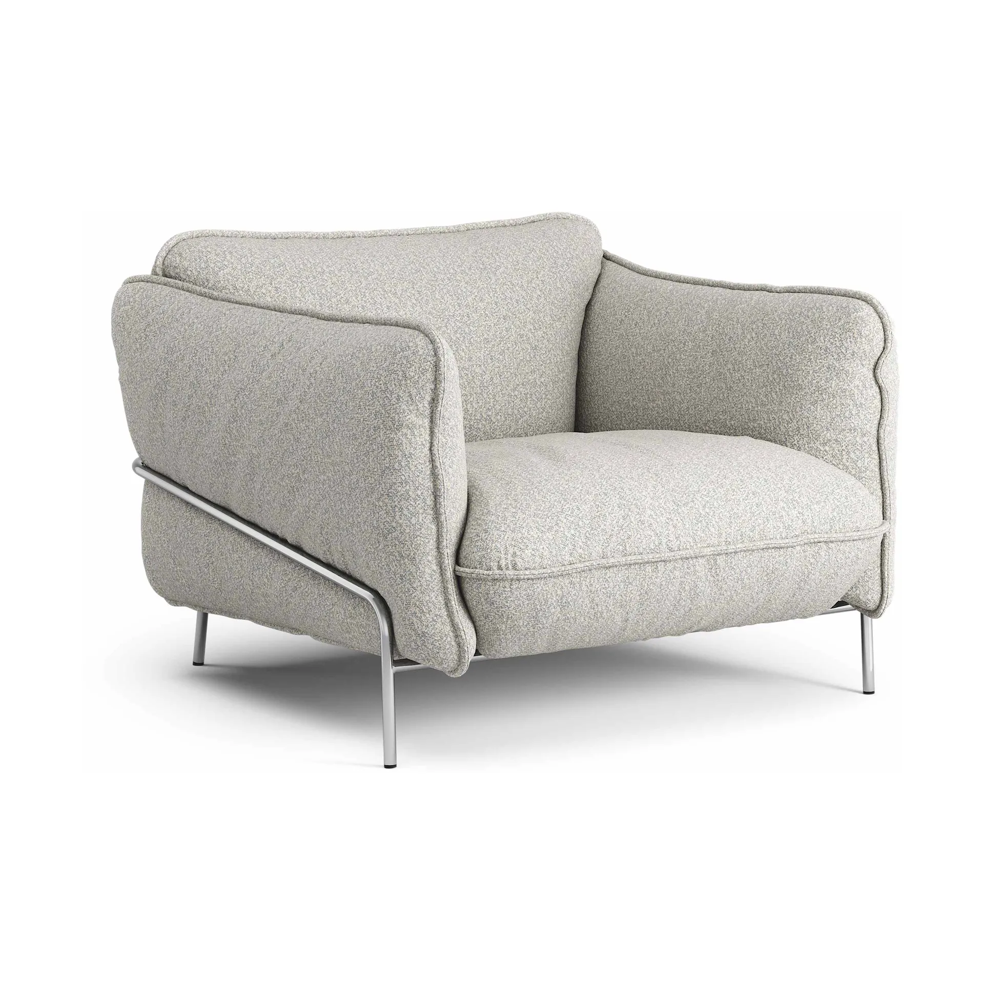 Continental armchair, Wave Sky-chromed steel Swedese