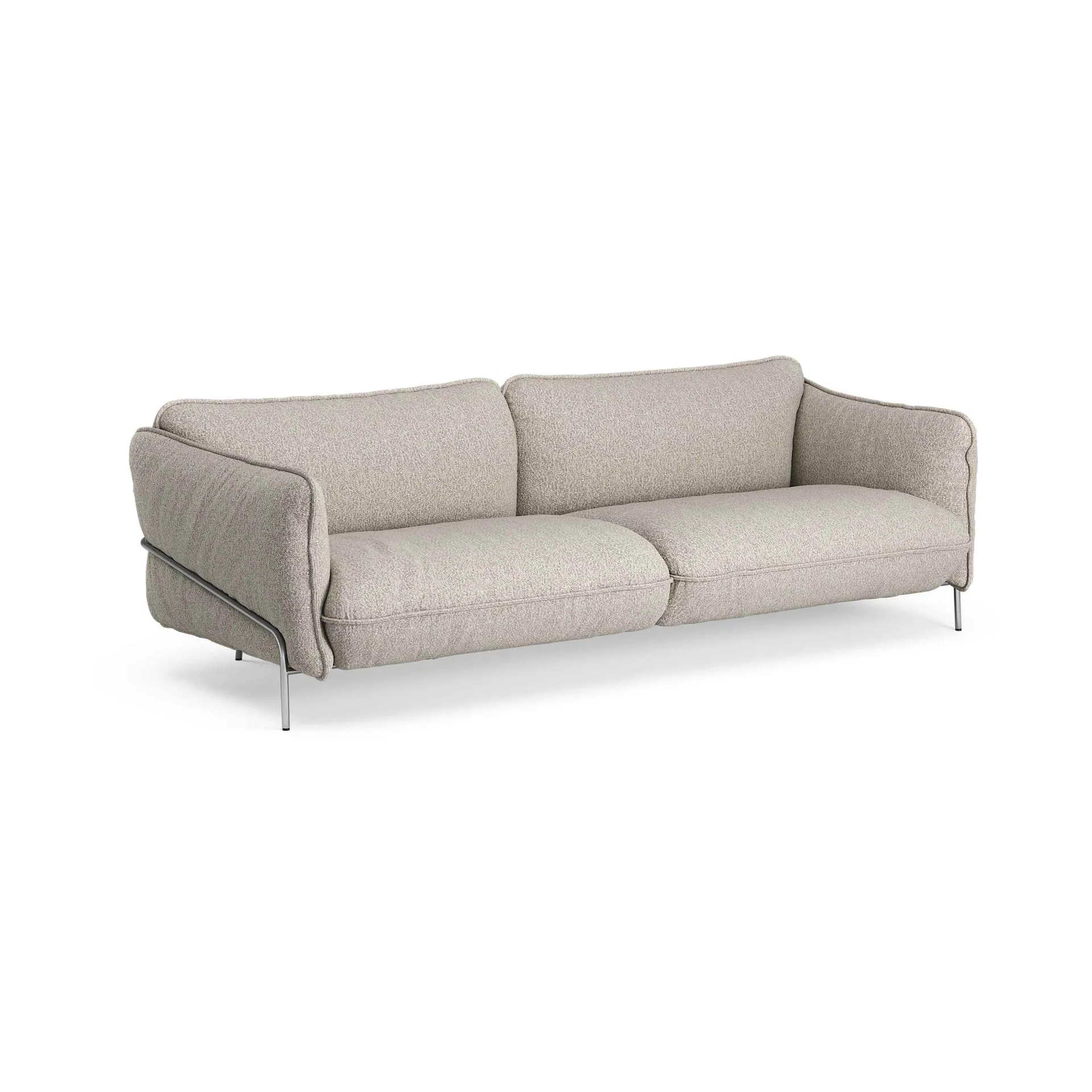 Continental sofa, Wave Cobblestone-chromed steel Swedese