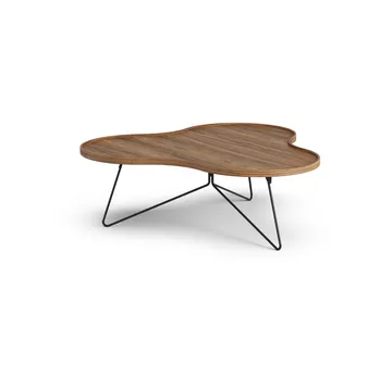 Flower mono table Special Edition 107x114 cm - H39 cm-lacquered walnut-black lacquered steel - Swedese