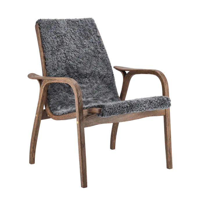 Laminett armchair oak/sheepskin Special Edition - Rubio Monocoat Chocolate-Charcoal - Swedese