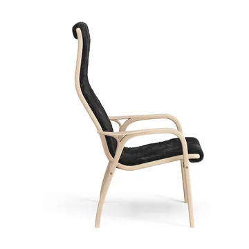 Lamino armchair - Sheepskin black-lacquered beech - Swedese