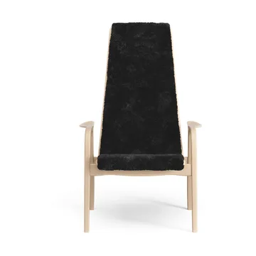 Lamino armchair - Sheepskin black-lacquered beech - Swedese