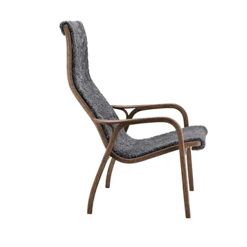 Lamino armchair - Sheepskin Charcoall-Rubio Monocoat Chocolate - Swedese